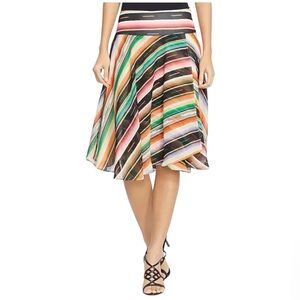 Multicolor Serape Striped Skirt Lauren By Ralph Lauren Size 4 Fits Bigger NWT